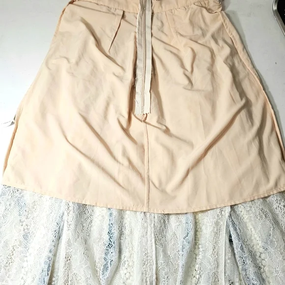 BCBGMAXAZRIA NWT Lilian Dress Sz 6 Ivory, silver, gold, teal Prom, Formal - Picture 15 of 16